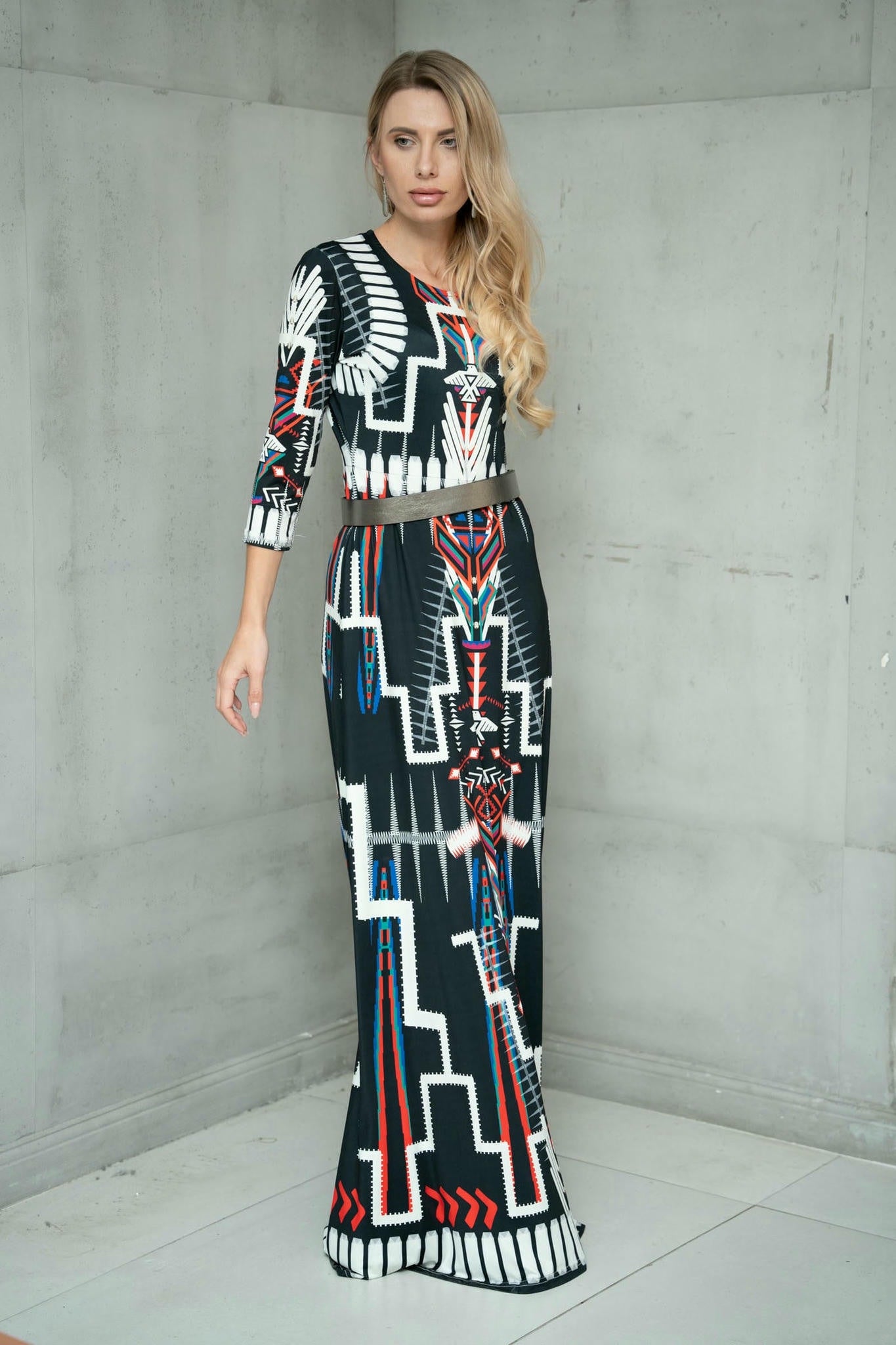 Celestial Nomad Maxi Satin Dress