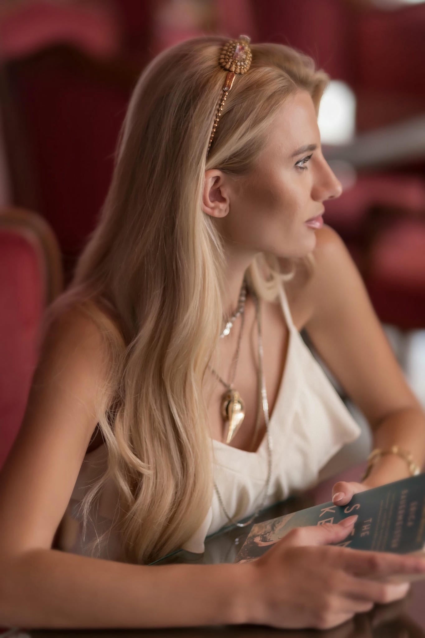 Royal Statement-Gold Crystal Headband – Italian Design-Tresor Collection by Viola