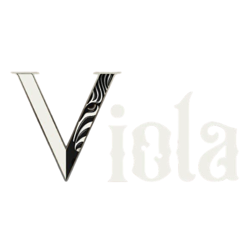 Black and white 'Viola' logo on a white background