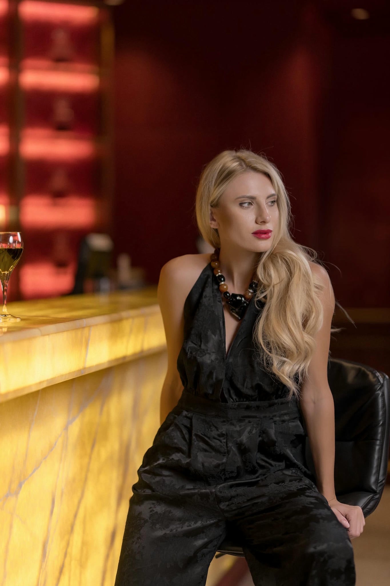 Black Onyx Panther Necklace – Italian Designer Statement-Tresor Collection by Viola