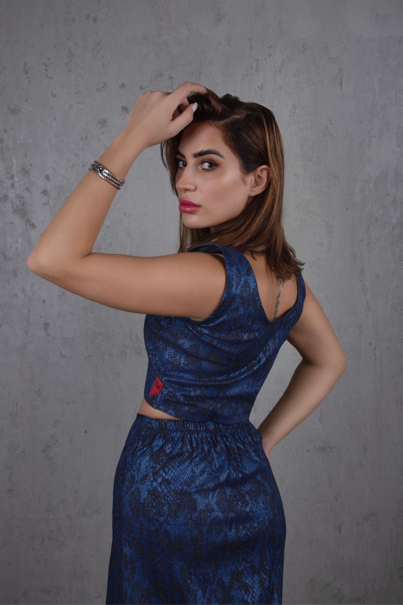 viola-denim-nostalgia-collection-top-skirt-set-blue-front